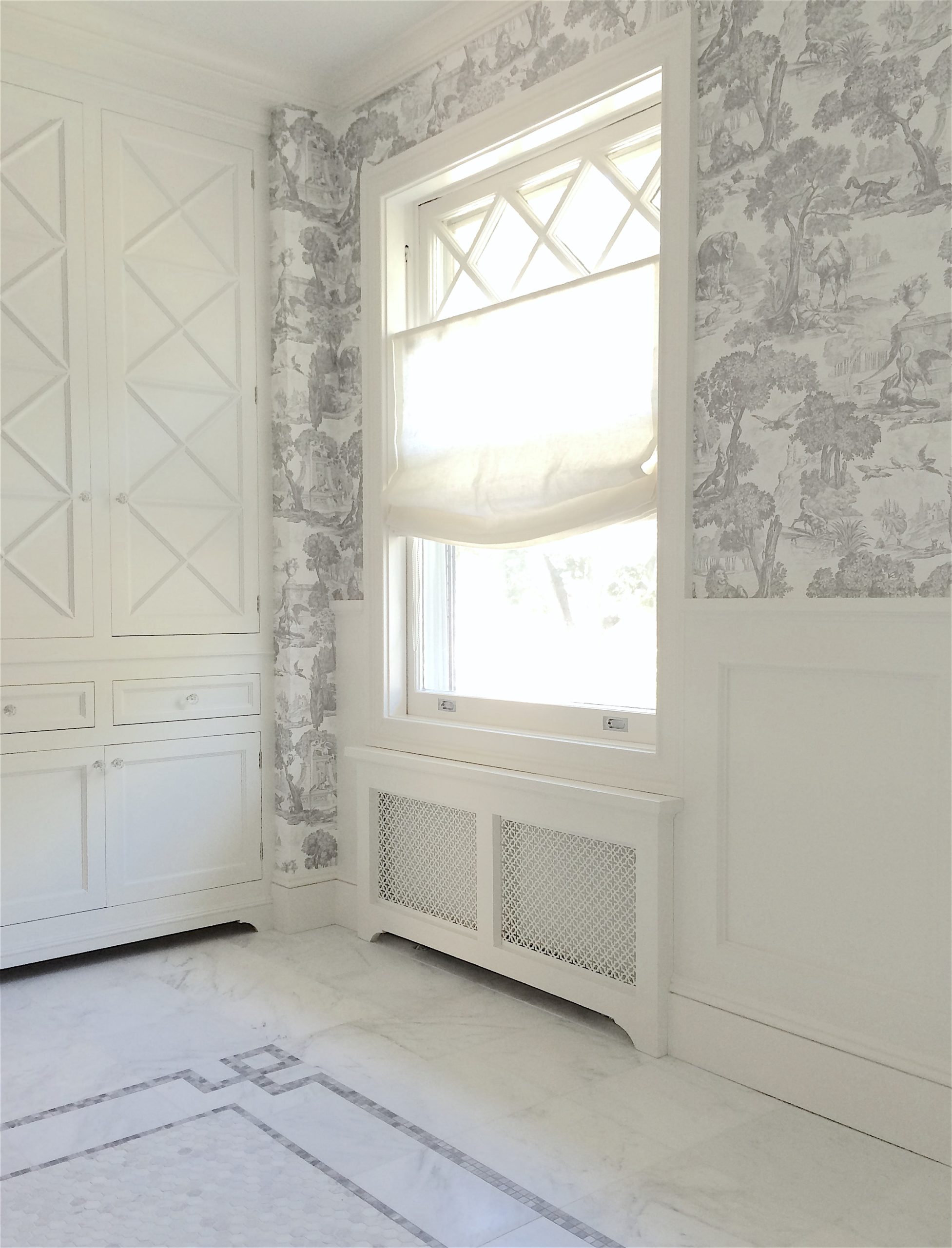 bronxville-bathroom-window-floor - radiator - bathroom design inspiration