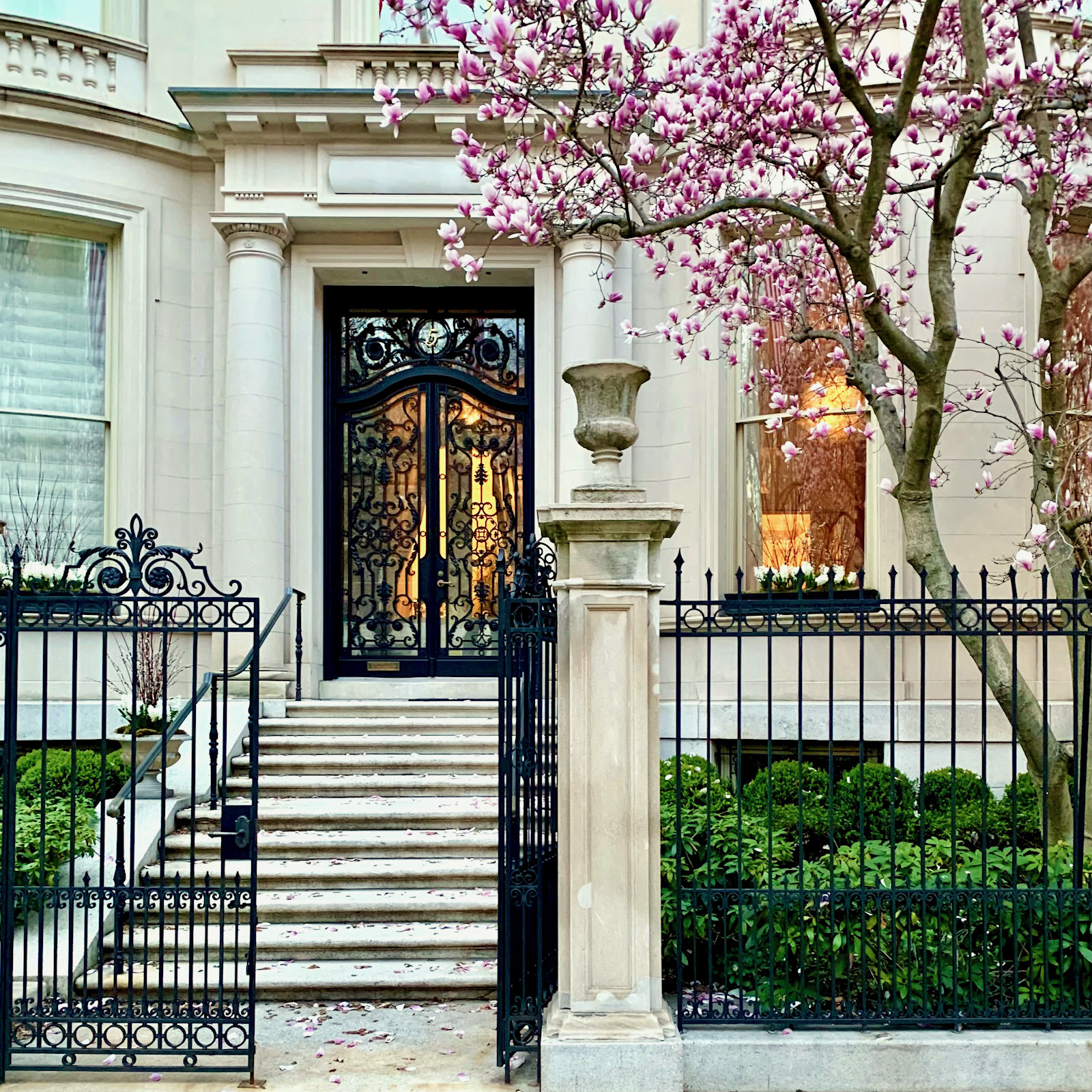 Limestone Mansion - Springtime in Boston - Commonwealth Ave