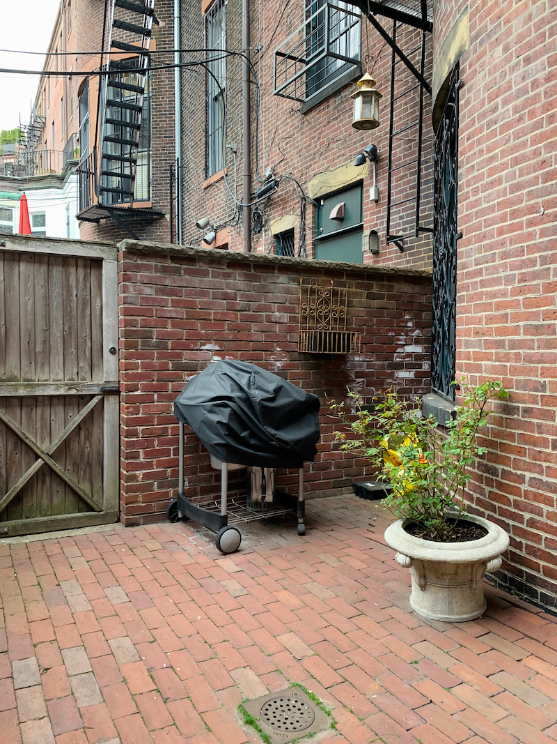 Small patio garden cleaned up