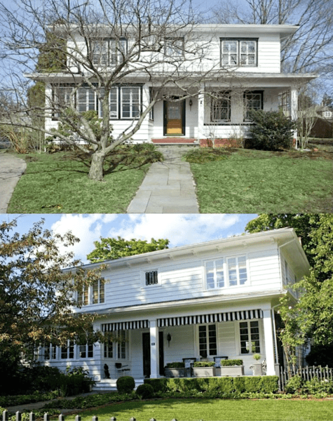 Nancy Keyes before and after exterior home transformation