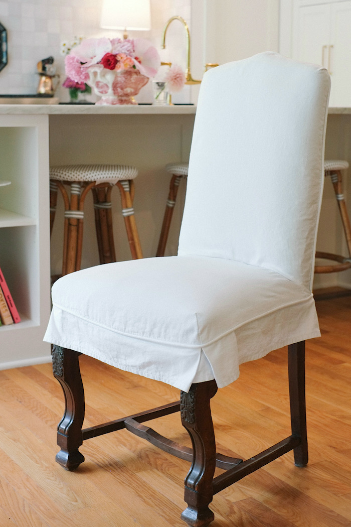 cotton duck slip covered chair