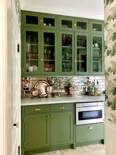 F&B Calke Green + An Iconic Wallpaper = Kitchen Heaven! - Laurel Home