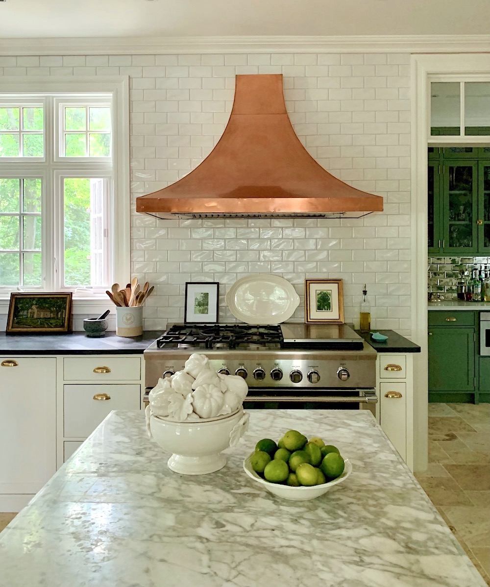 kitchen renovation - Farrow & Ball Calke Green cabinetry