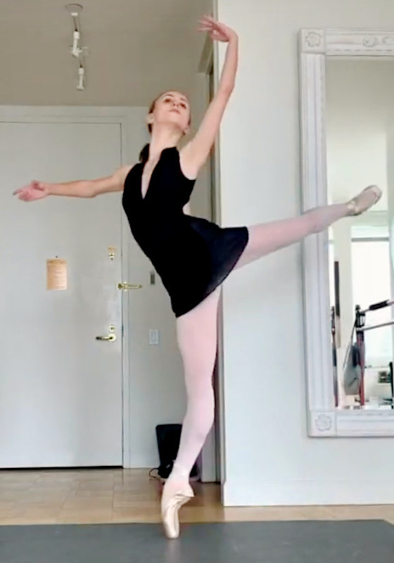 ballerina Skylar Brandt practicing NYC - spoof Center Stage