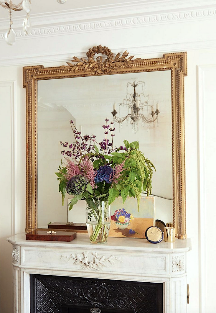 Custom Sized Mirror Over Fireplace Mantle