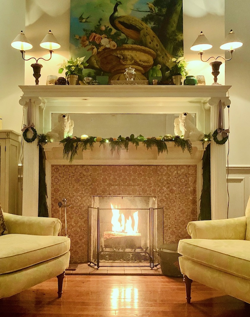 Christmas Holiday Fireplace Mantel #1