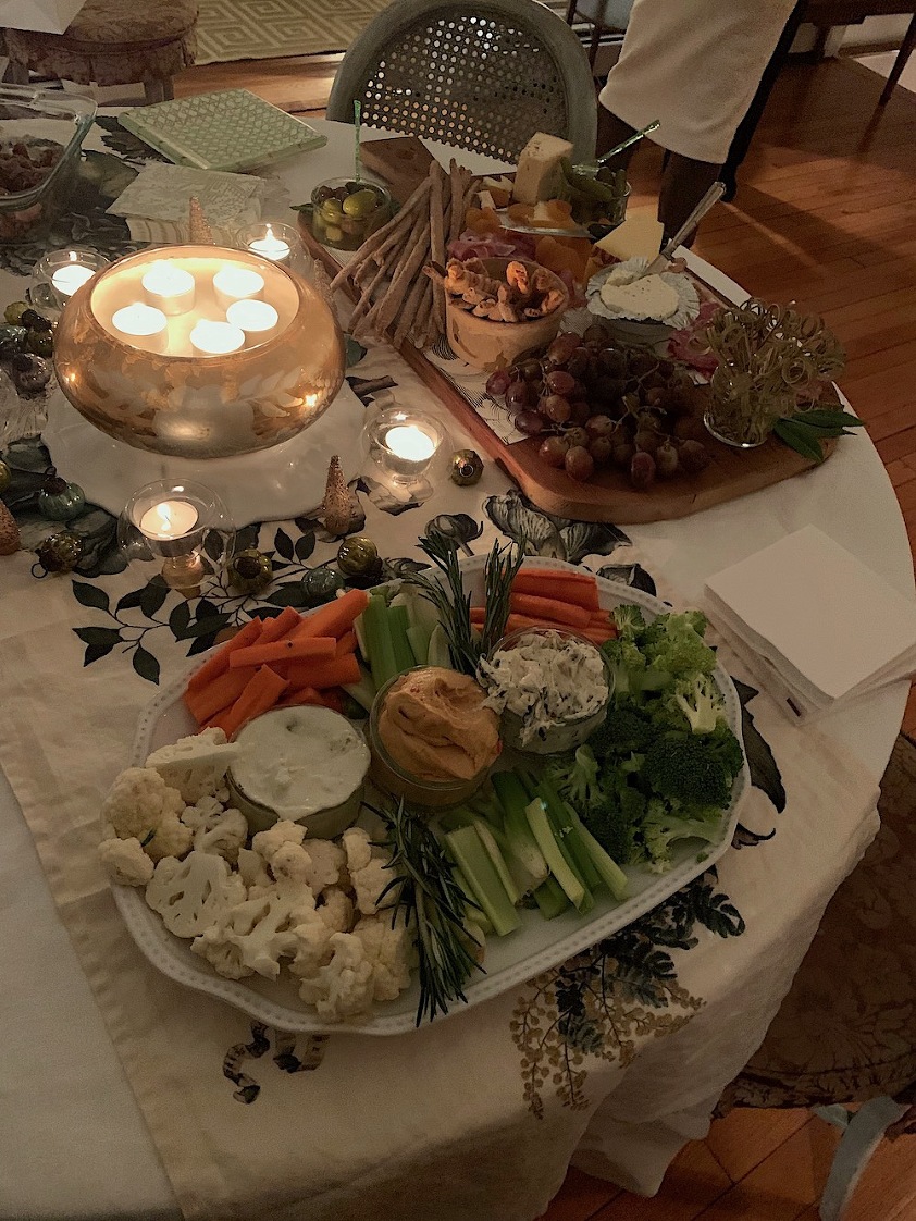 holiday party food table