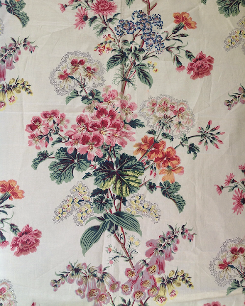 floral fabric in high-low Ben Pentreath living room