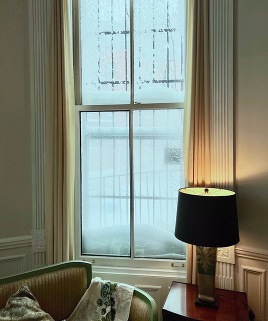 blizzard nor'easter 2022 Boston - my living room window