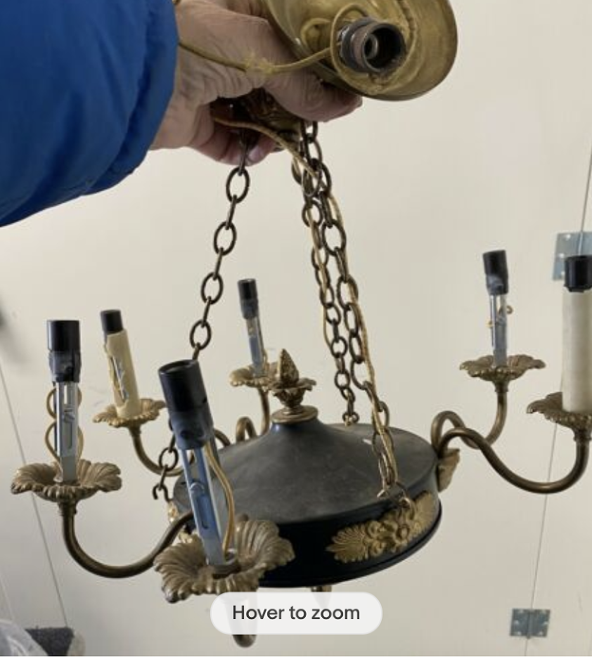 neoclassical regency-style chandelier found on eBay