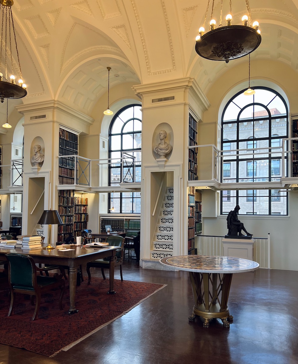 Boston Athenaeum - quiet reading room April 2, 2022