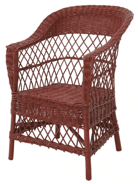 vintage brick wicker chair - Jayson Home - farmhouse style