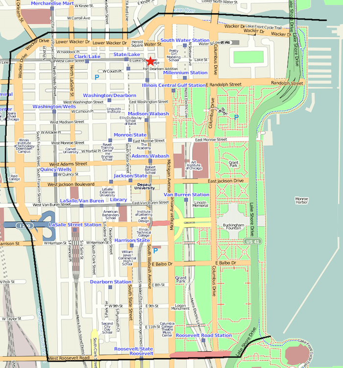 Loop_Map + 63 E. Lake Street - Chicago