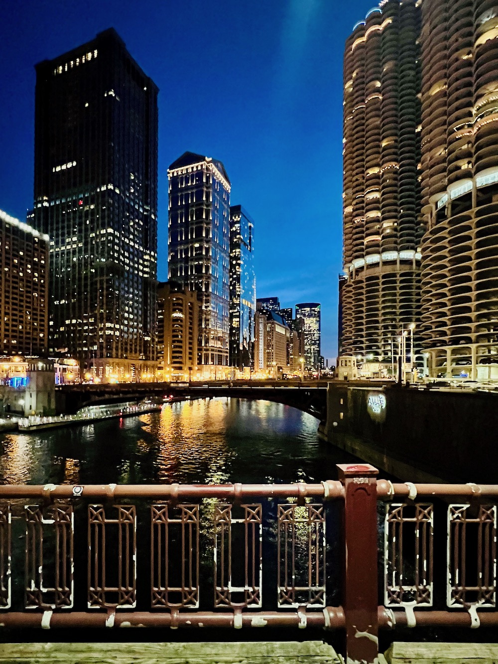 The Chicago River at Night April 2022