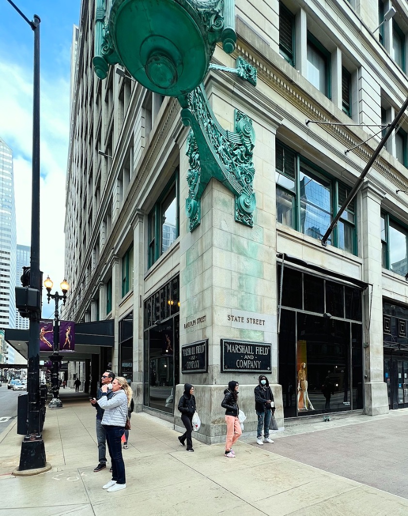 The iconic Marshall Field and Company, now Macy
