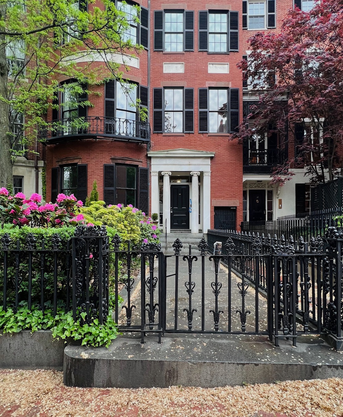 Beautiful houses in Beacon Hill, Boston, Massachusetts Stock Photo