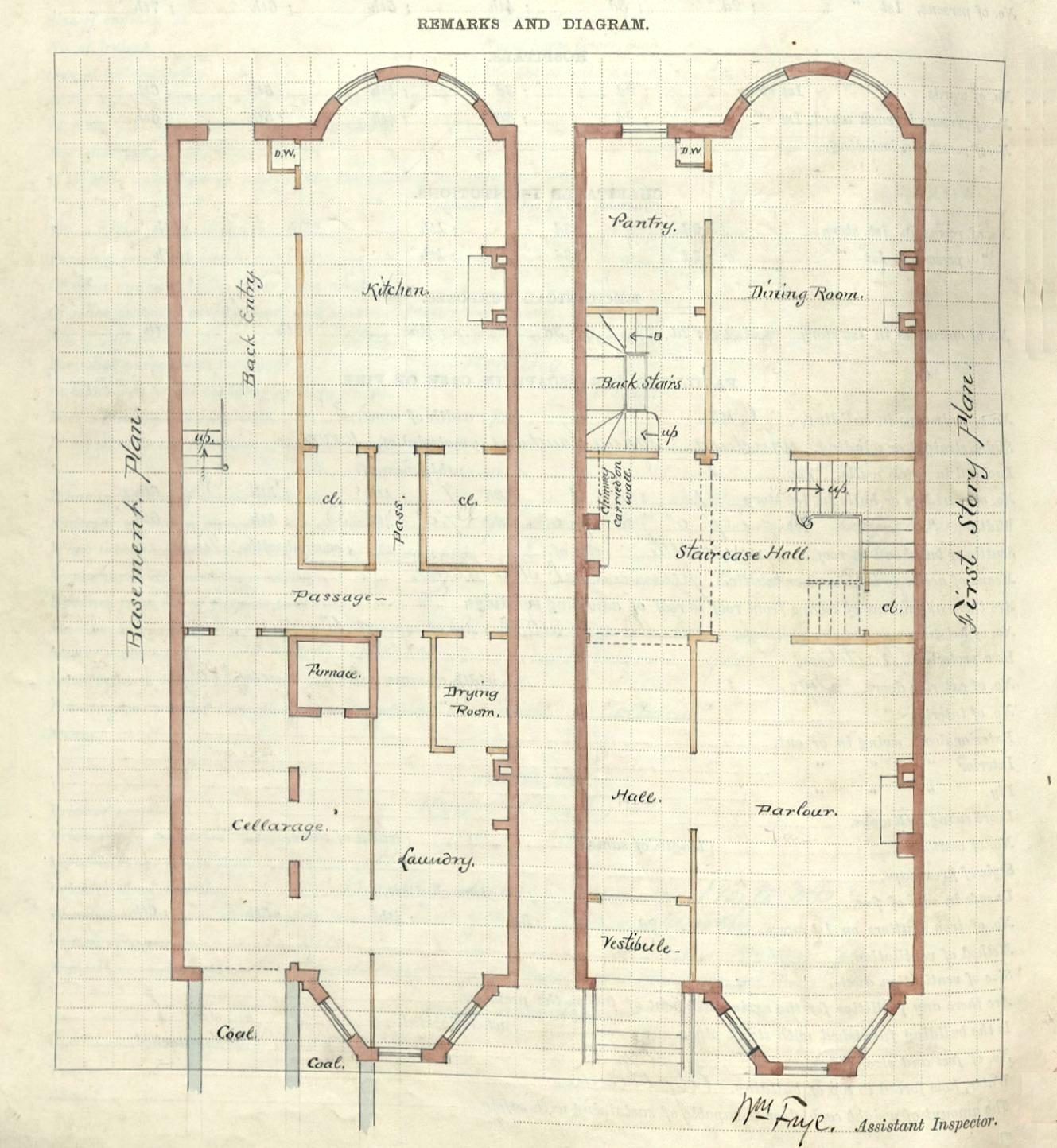 Samuel-d.-Kelley-architect-comm-252-basement-and-first-floor-plans-1880 - butler's pantry off the dining room