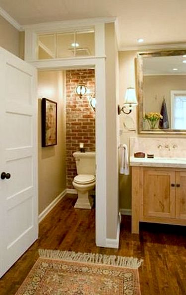 great water closet idea - transom over the door