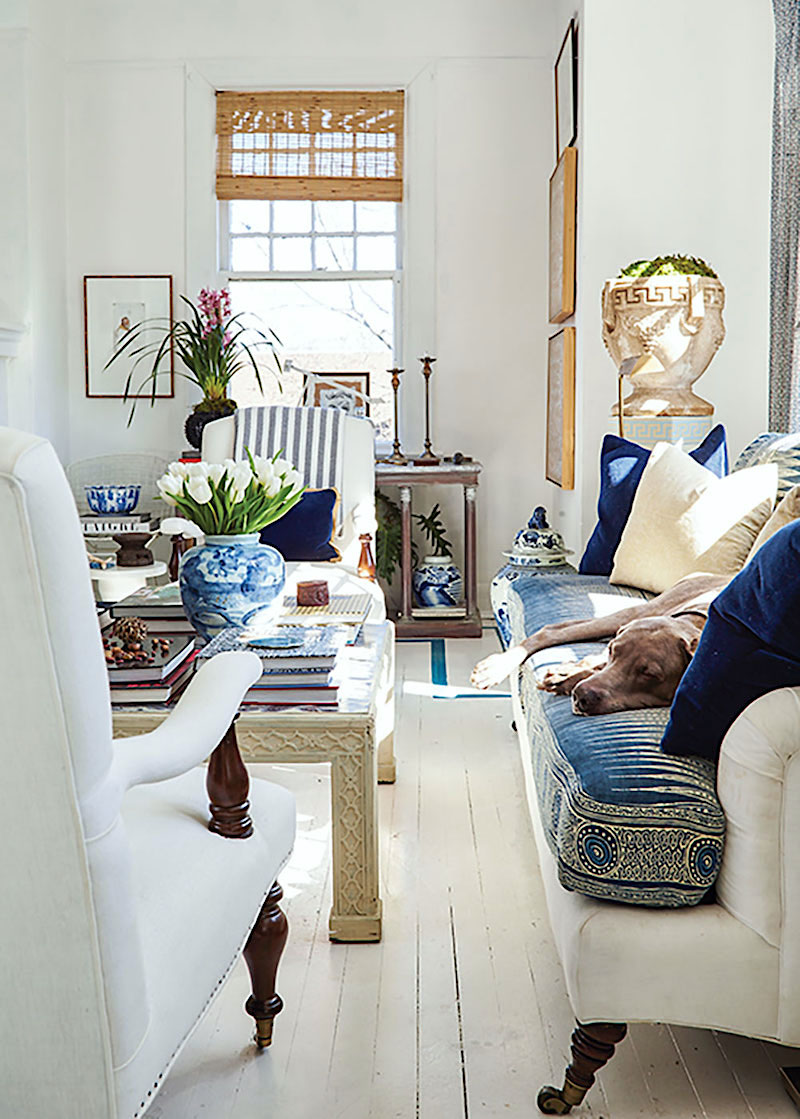 William Mclure's exquisite coffee table painted white floor