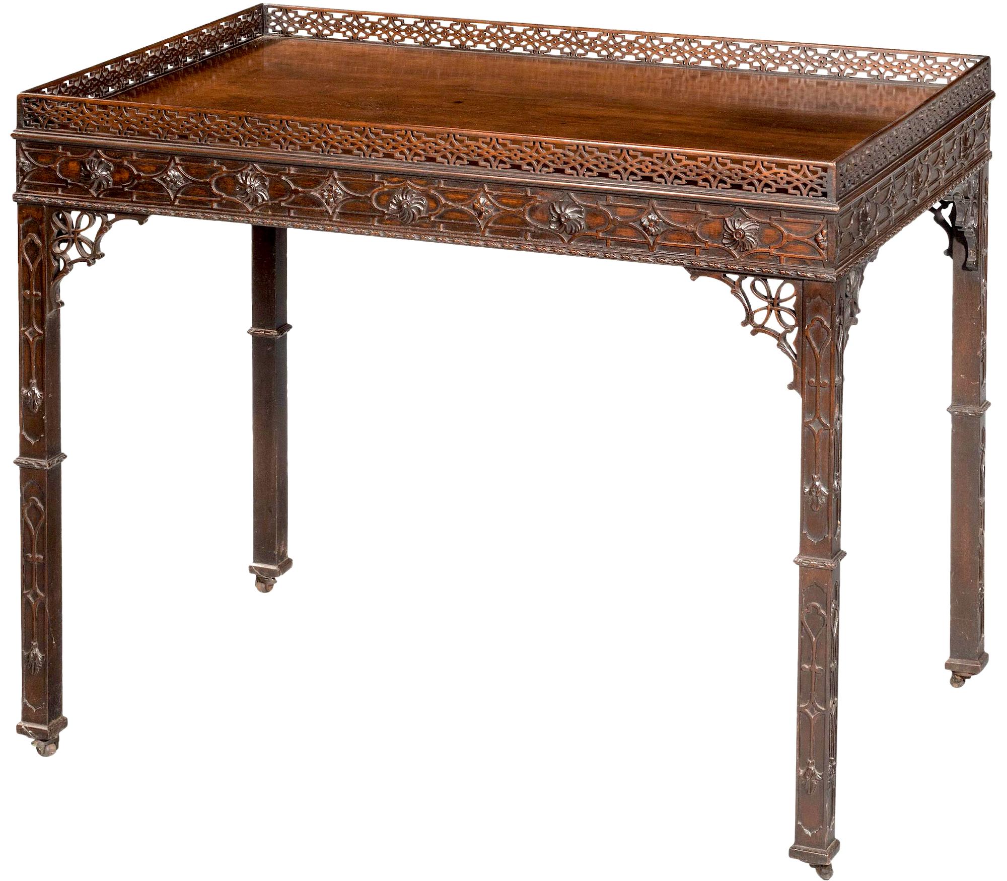 Thomas Chippendale 18th c. Chinese Chippendale fretwork server