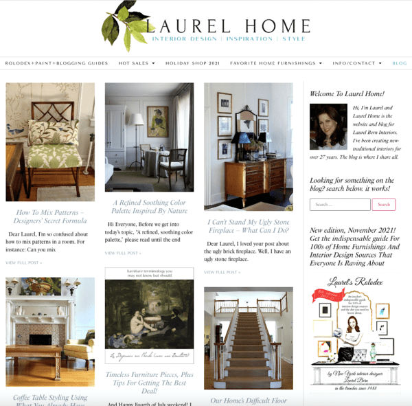 Laurel Home blog page