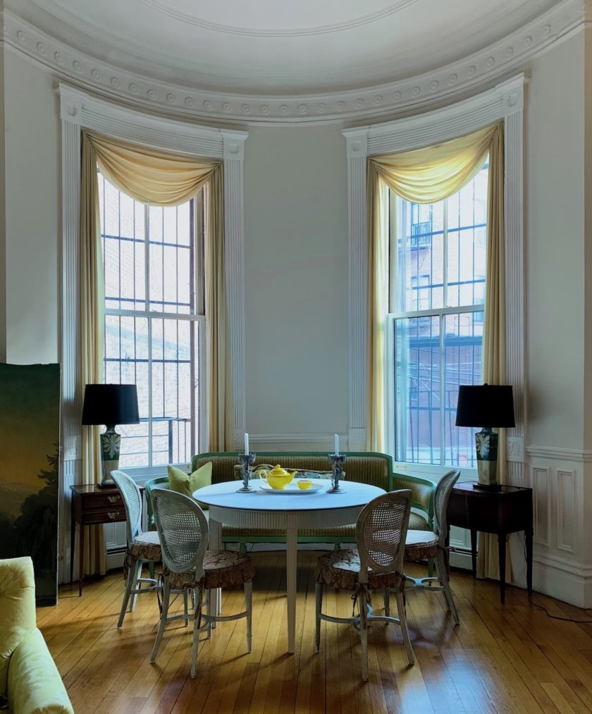 My Boston apartment dining area new table pad - Laurel Bern, author of the Laurel Home Blog