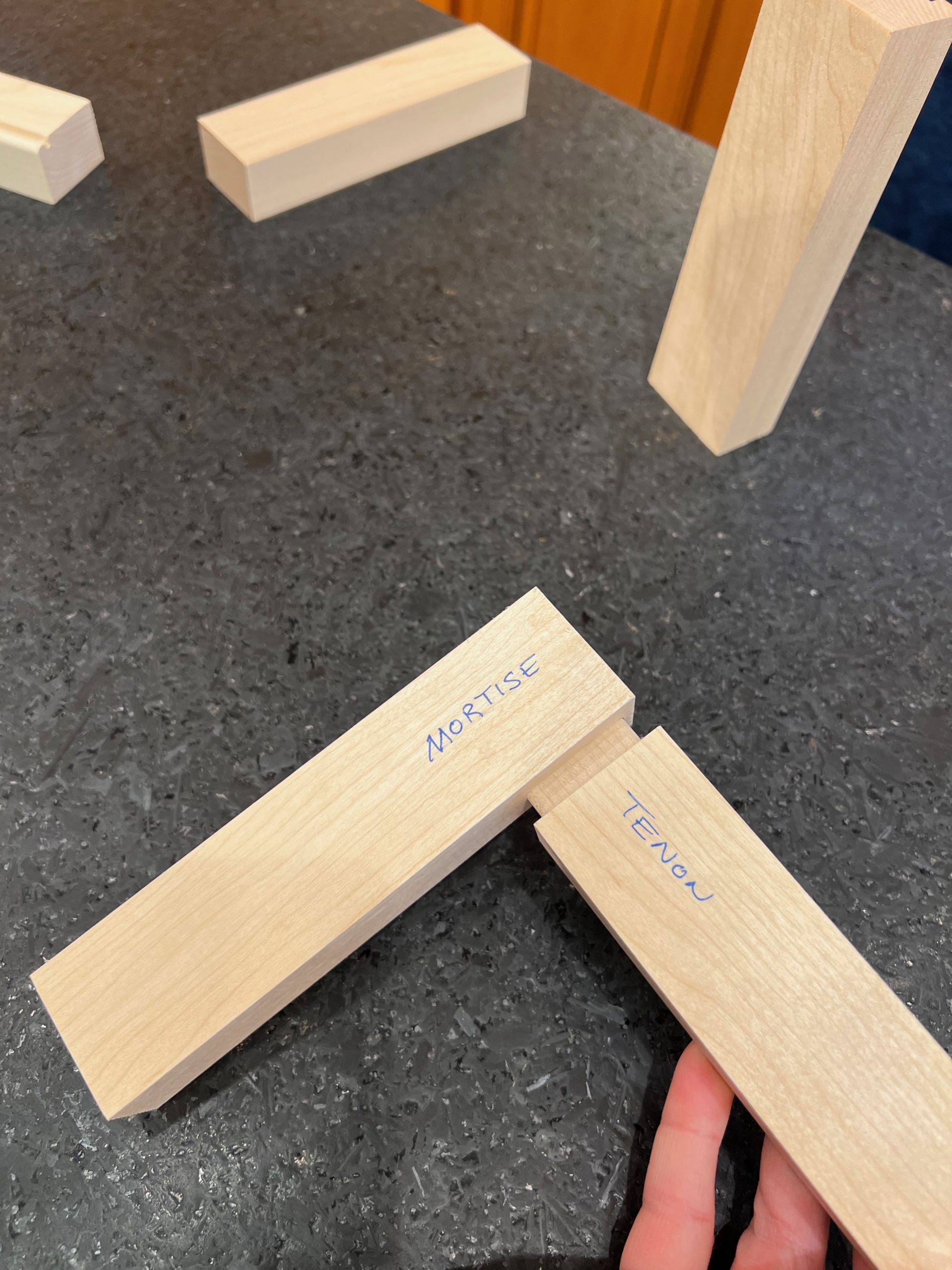 mortise and tenon joined together