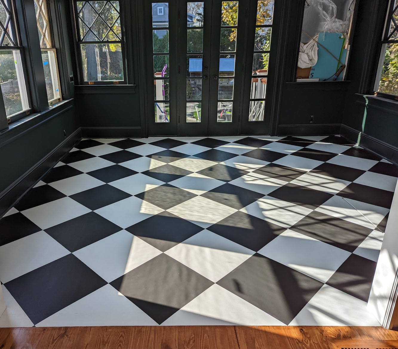 Melissa Sunroom black and white floor