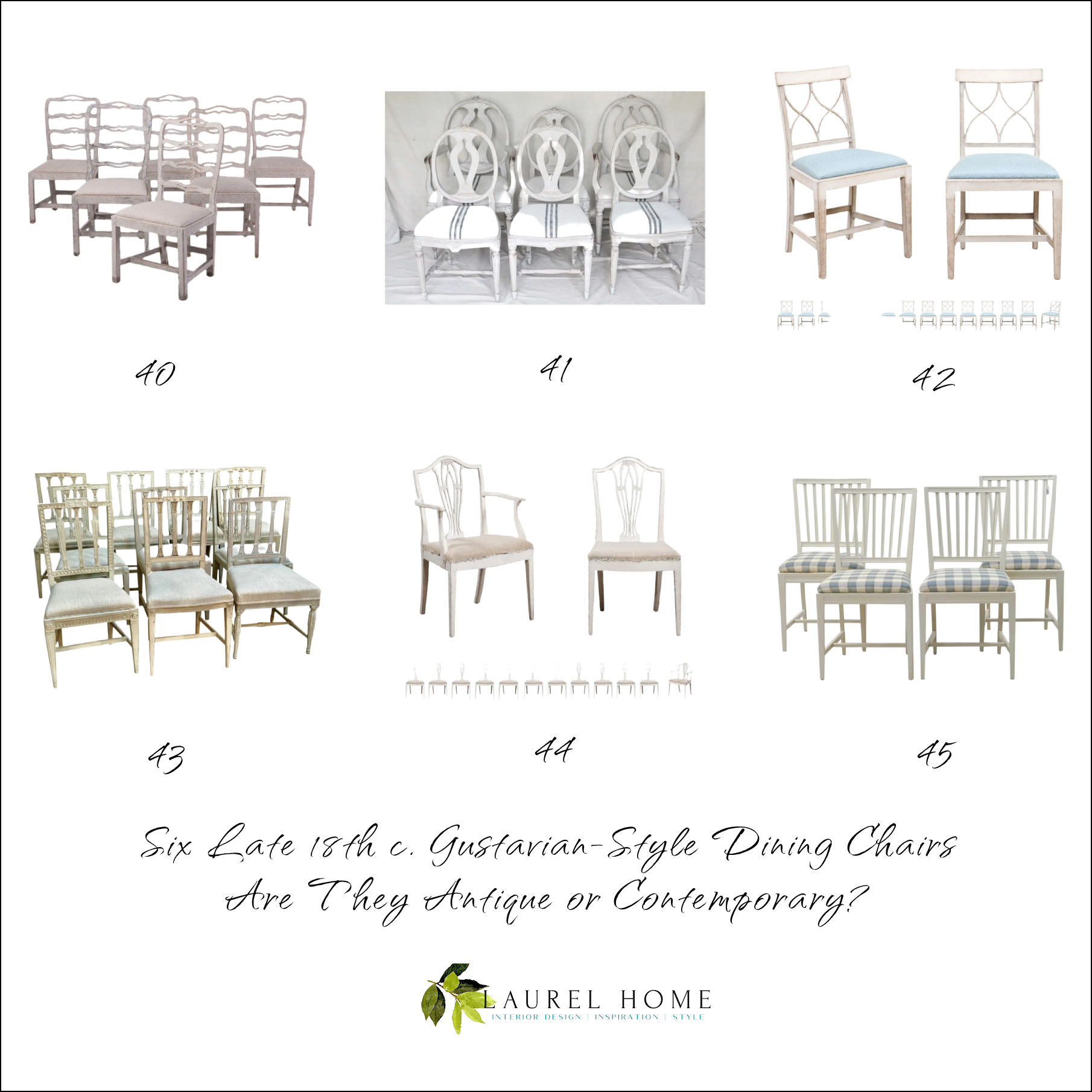 Six Late 18th c Gustavian-Style Dining Chairs - Antiques or contemporary