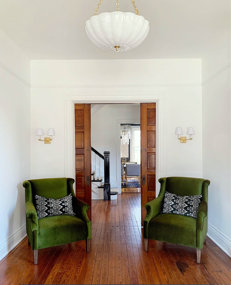 Leslie Cotter Interiors @lcinteriors on Instagram - Rosehill chandelier - Visual Comfort