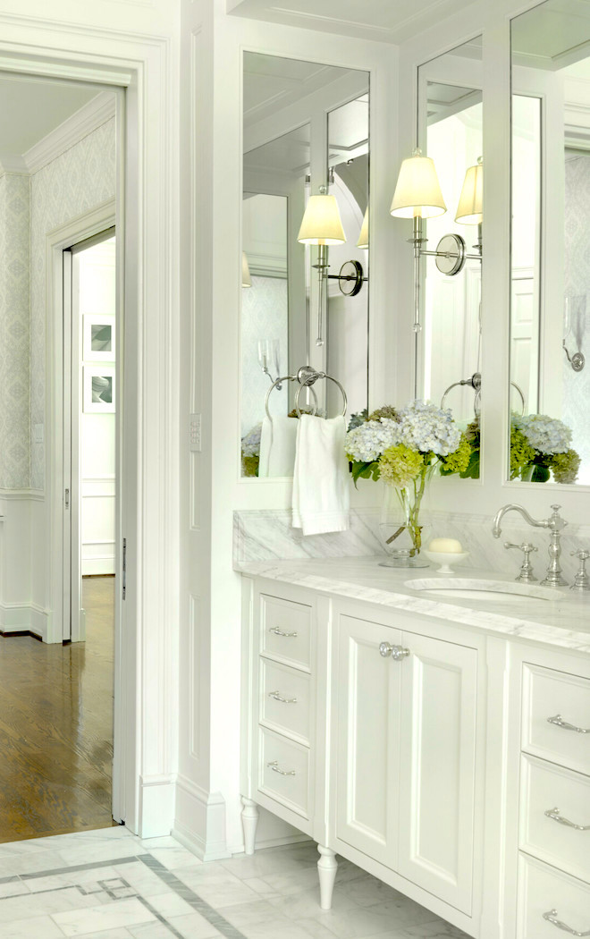 ensuite master bathroom design Amy Studebaker - vanity niche