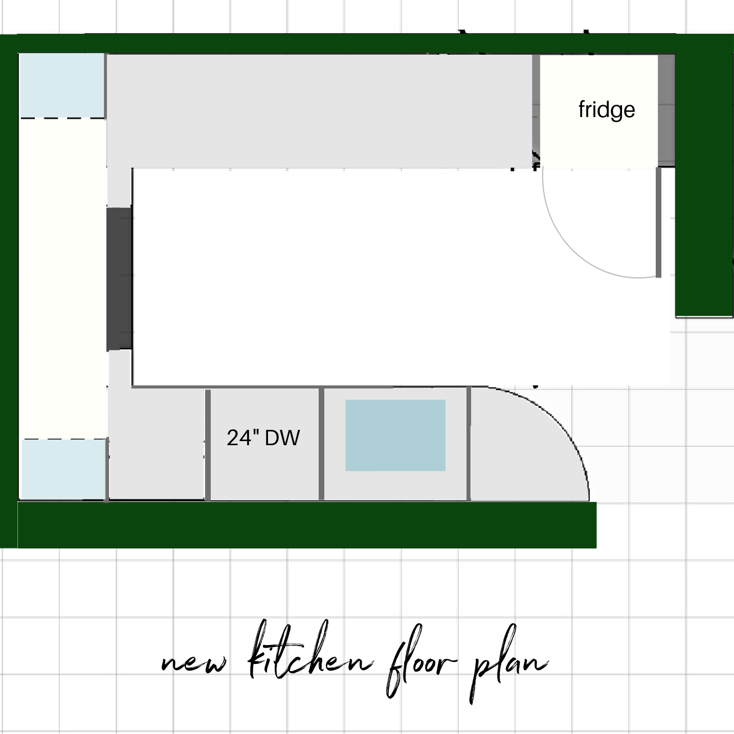 my new kitchen floor plan no pantry glass doors flanking range