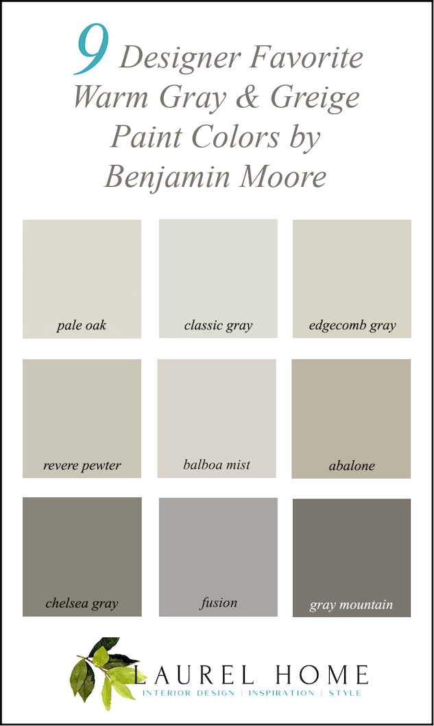 9 designer warm gray & greige paint colors - Benjamin Moore