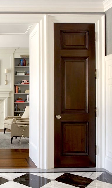 Philip Mitchell-Entrance-Portfolio- entrance walnut doors - ideas for a hallway & bedroom ensuite