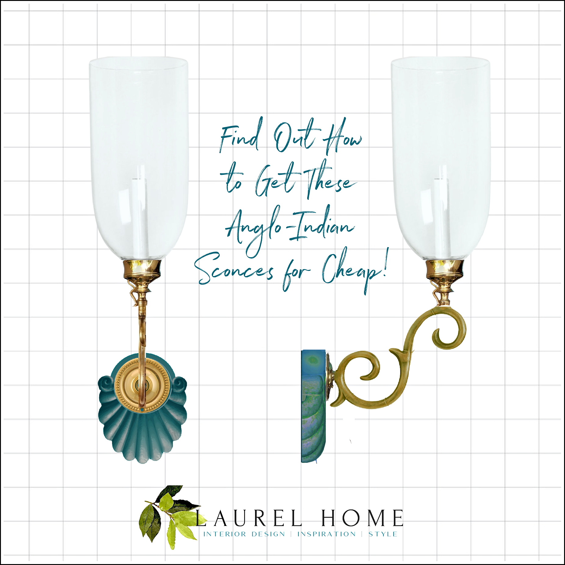 Anglo-Indian Sconces for cheap teal shells - I found an inexpensive way to make this gorgeous high-end lighting