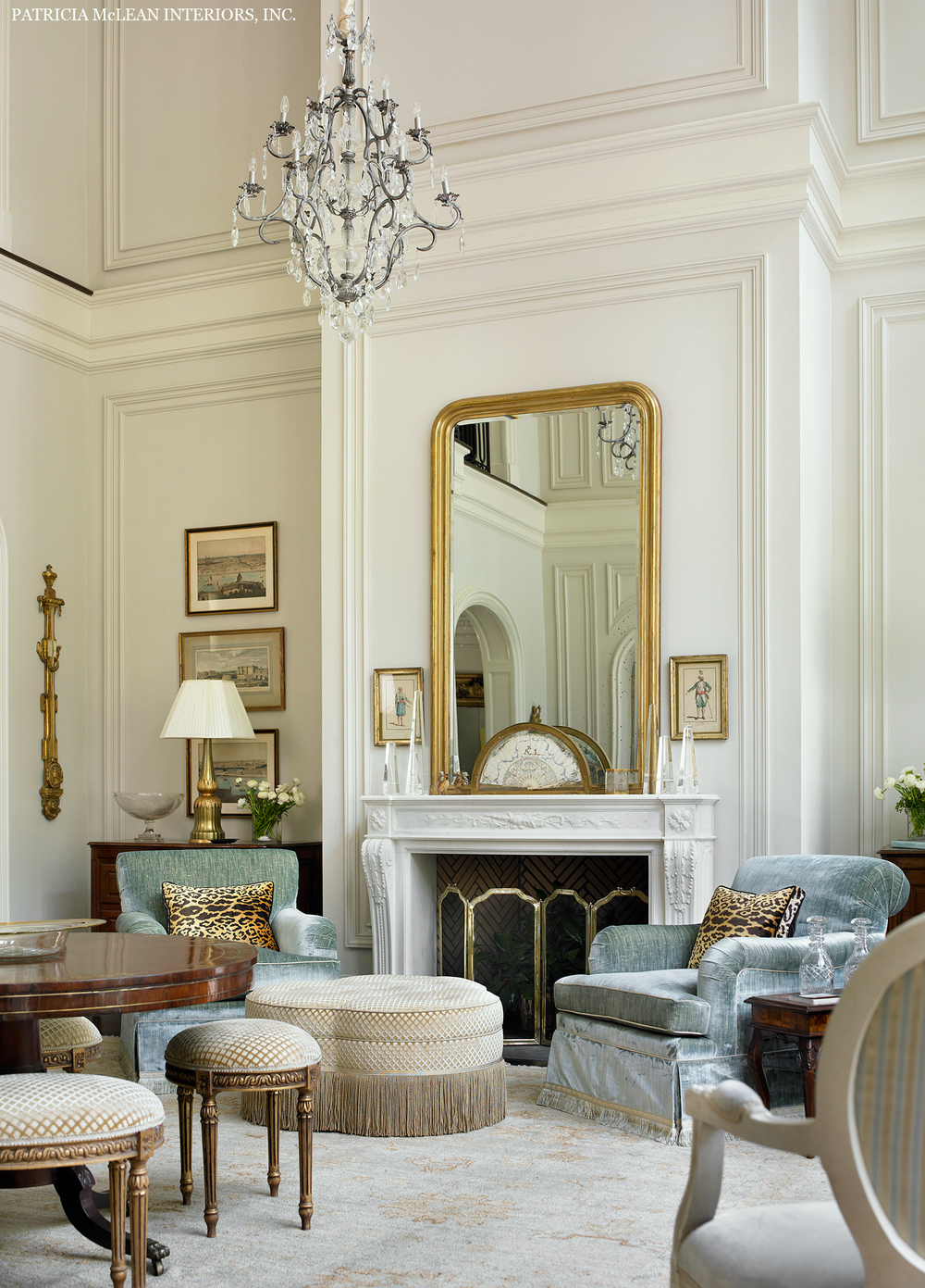 Photo Credits- Emily Followill, Robert Roth - Interior Design, Patricia McLean - architecture, William T Baker - neoclassical fireplace mantel - soaring ceiling