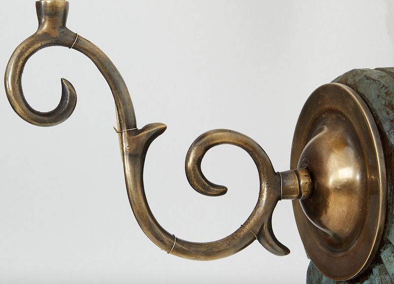 stem of anglo-indian sconce wired