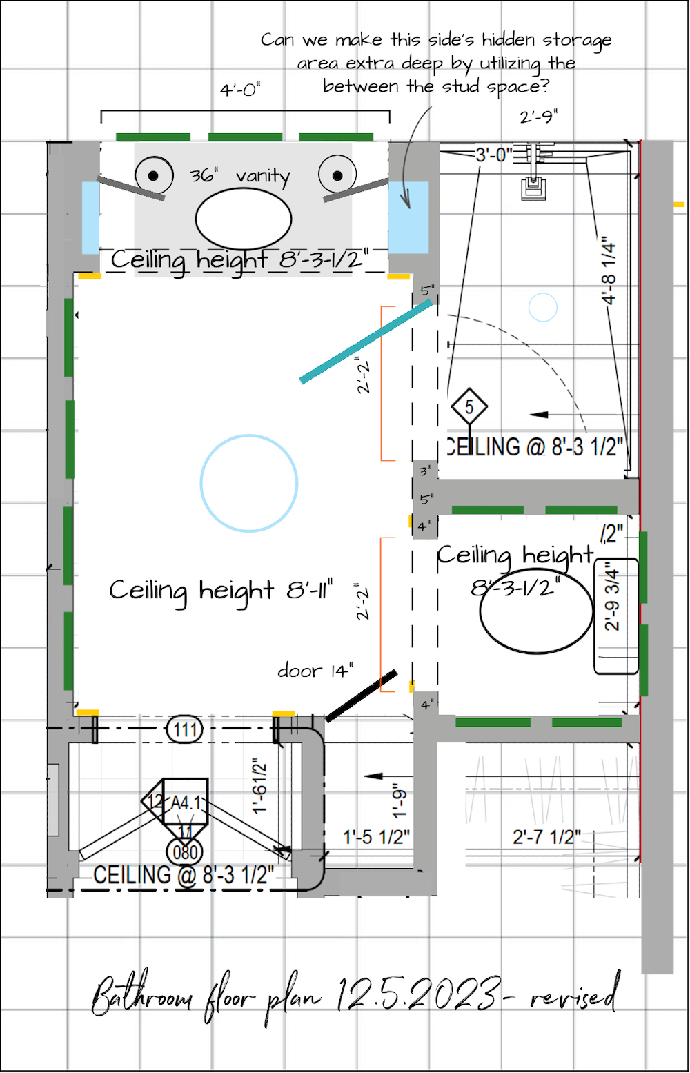 bathroom design floor plan 12.5.2023