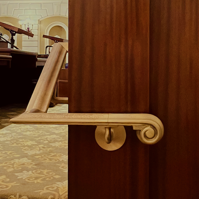 brass handrail Massachusetts State House Senate Chamber