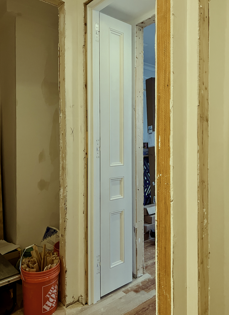 primary bedroom embrasure doors before fills