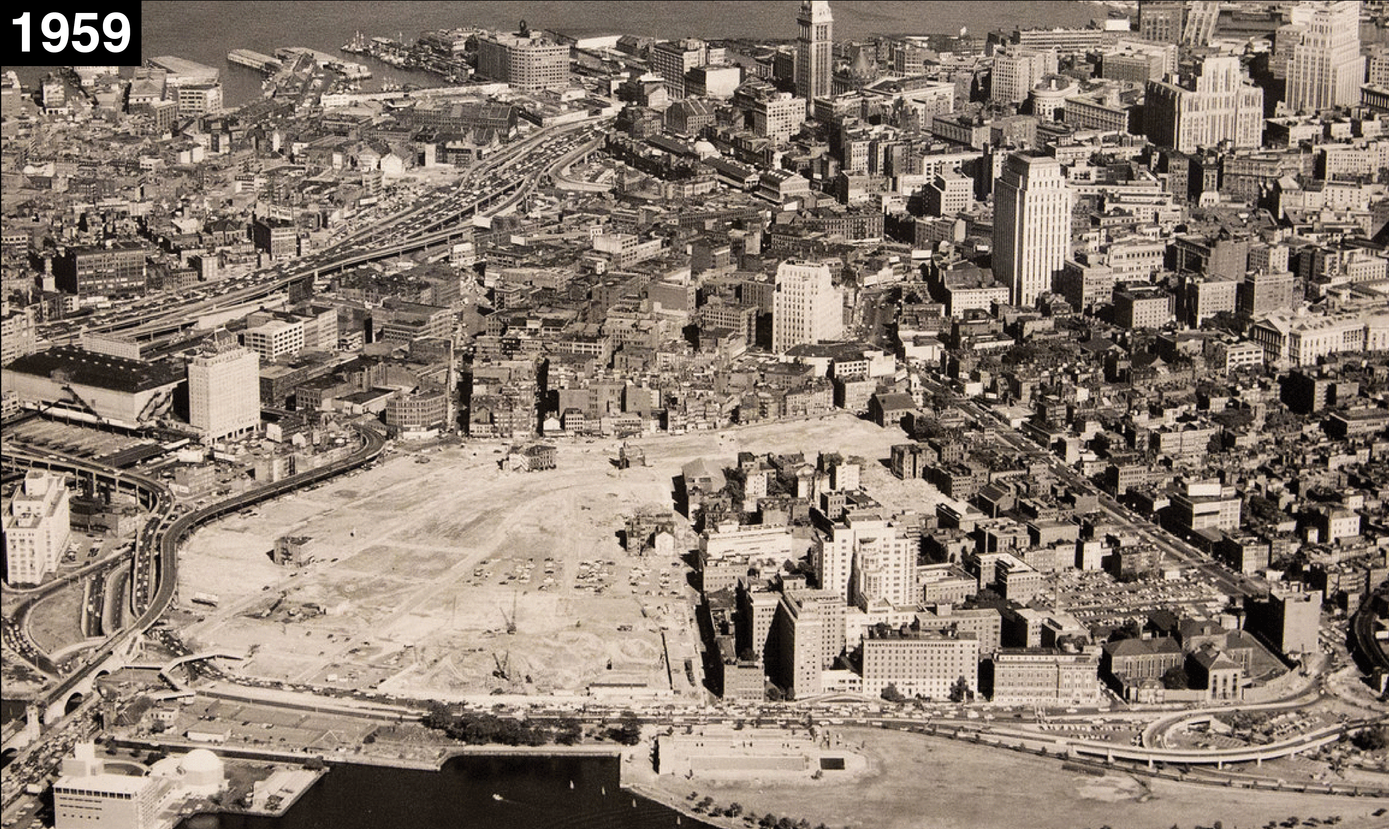Boston West End 1959 after demolition - ugly side of Boston
