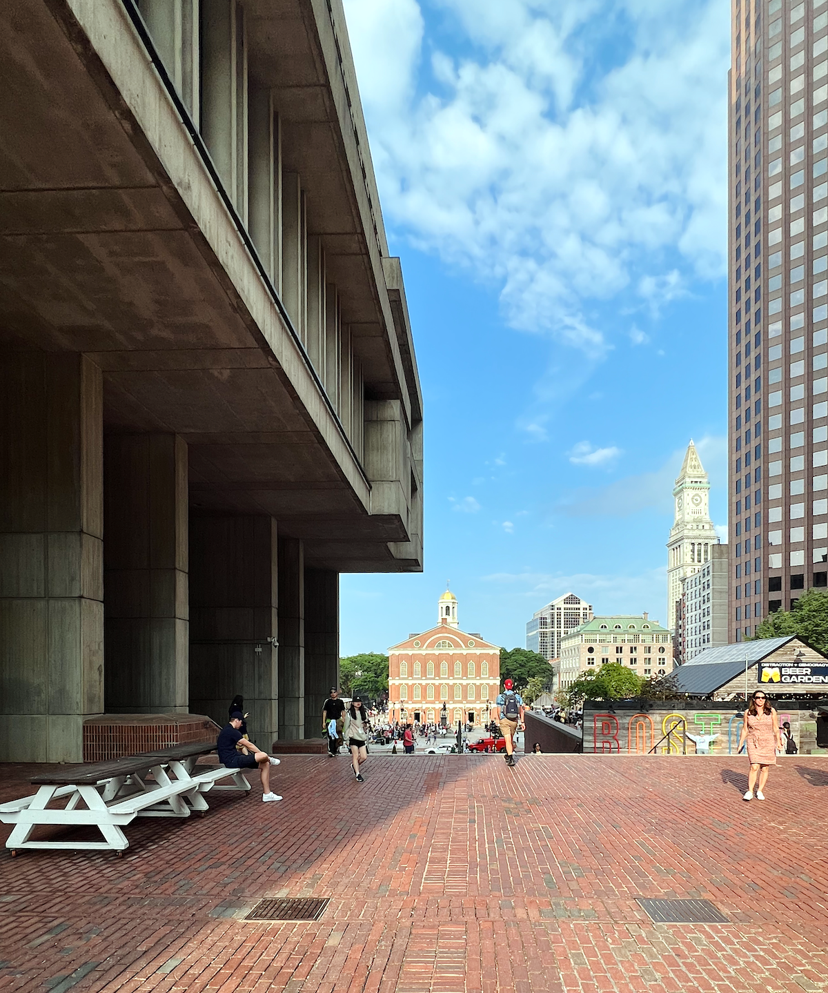 Warm, and welcoming Boston's City Hall prison - Faneuil Hall (center)
