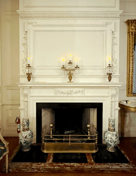 Prescott House, ornate fireplace mantel
