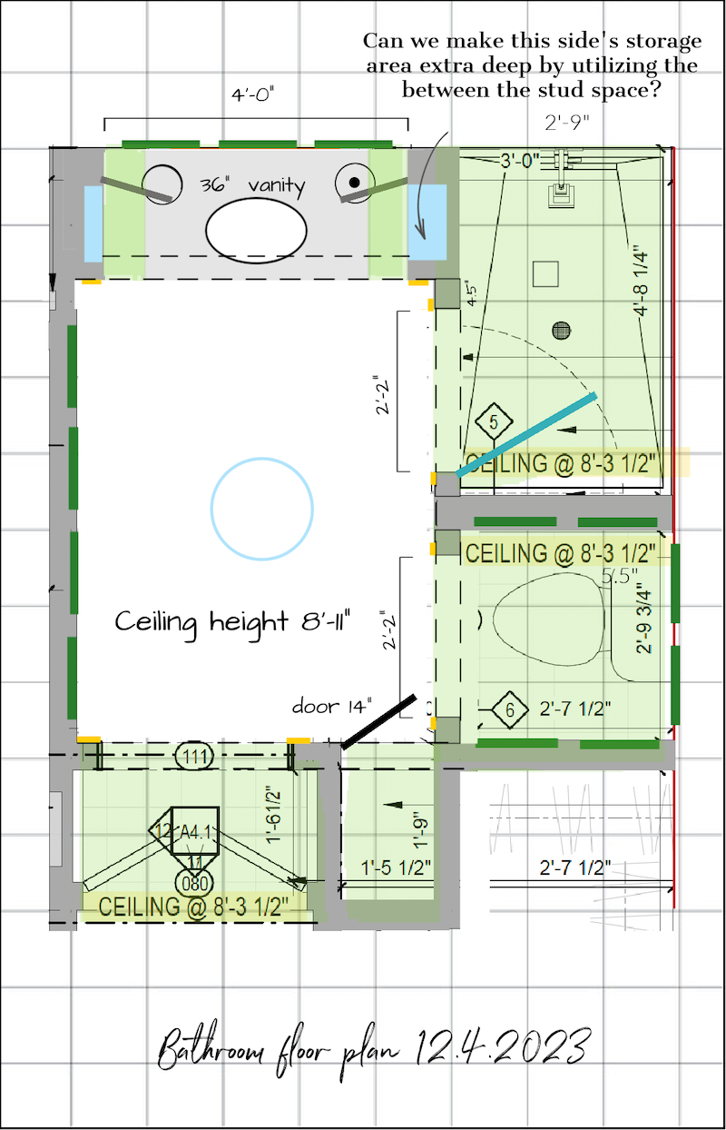 bathroom design floor plan 12.4.2023