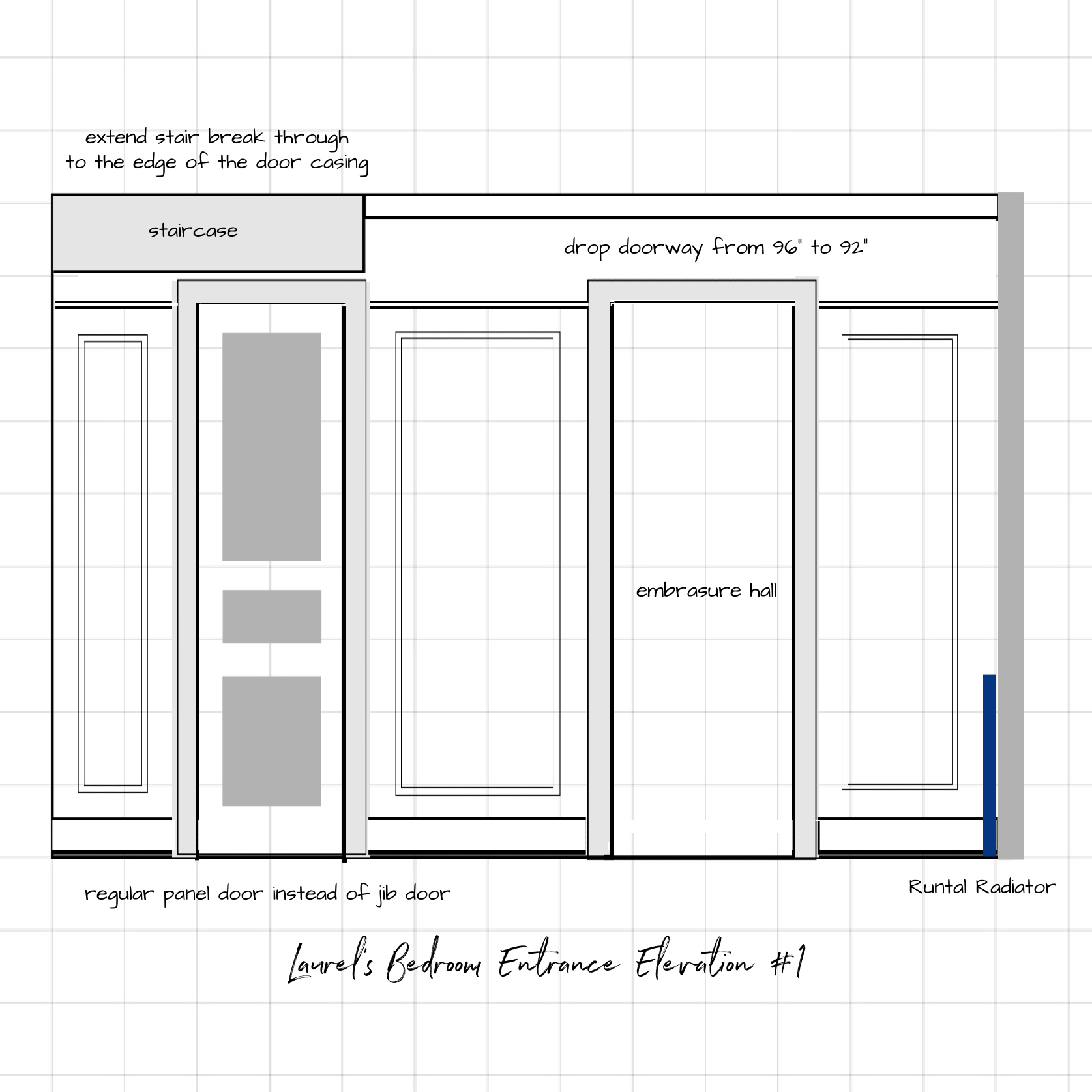 bedroom entrance elevation idea #1