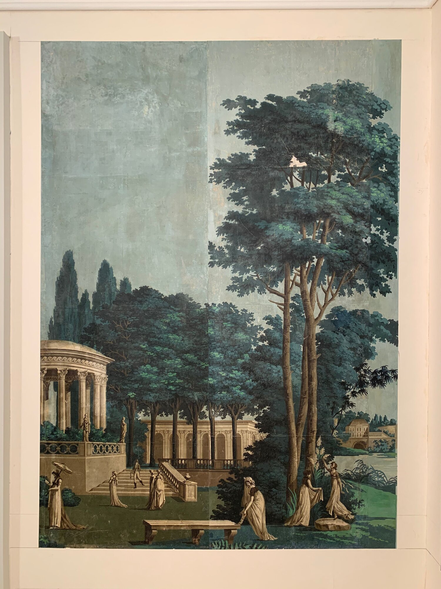 English Garden via Antique Wallpaper Joseph Dufour