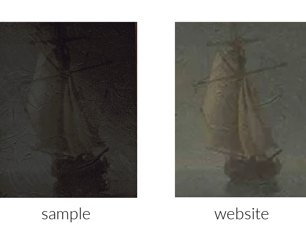 comparison sample and website images mural Fine & Dandy