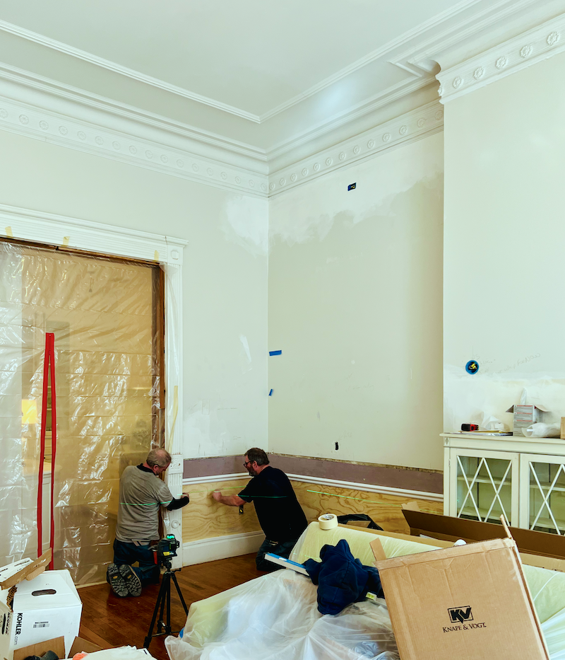 mapping out wainscoting