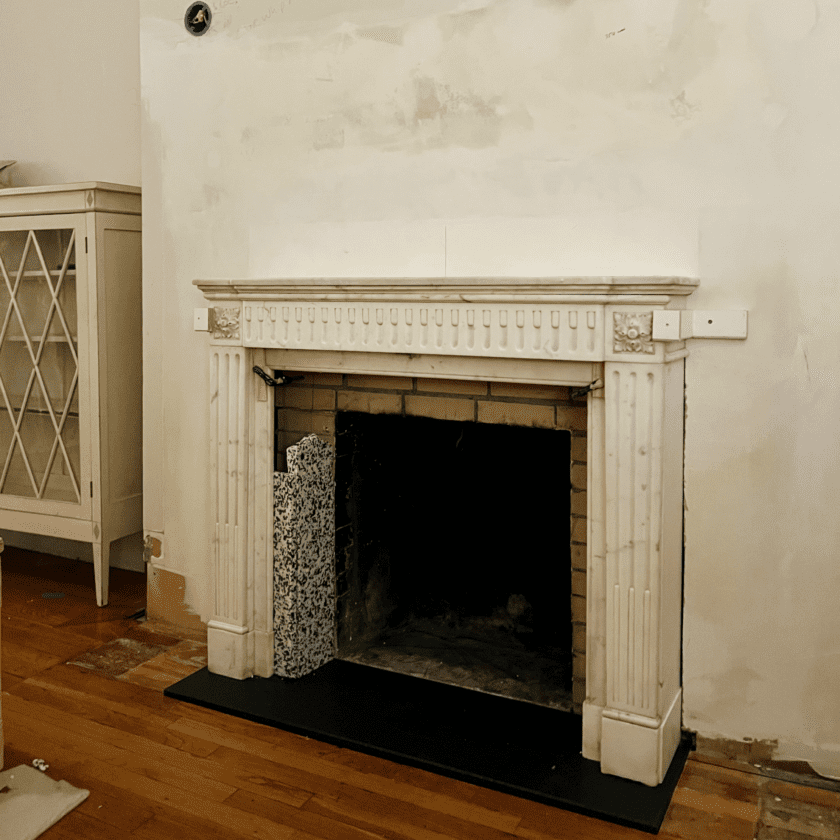 mockup fireplace insert