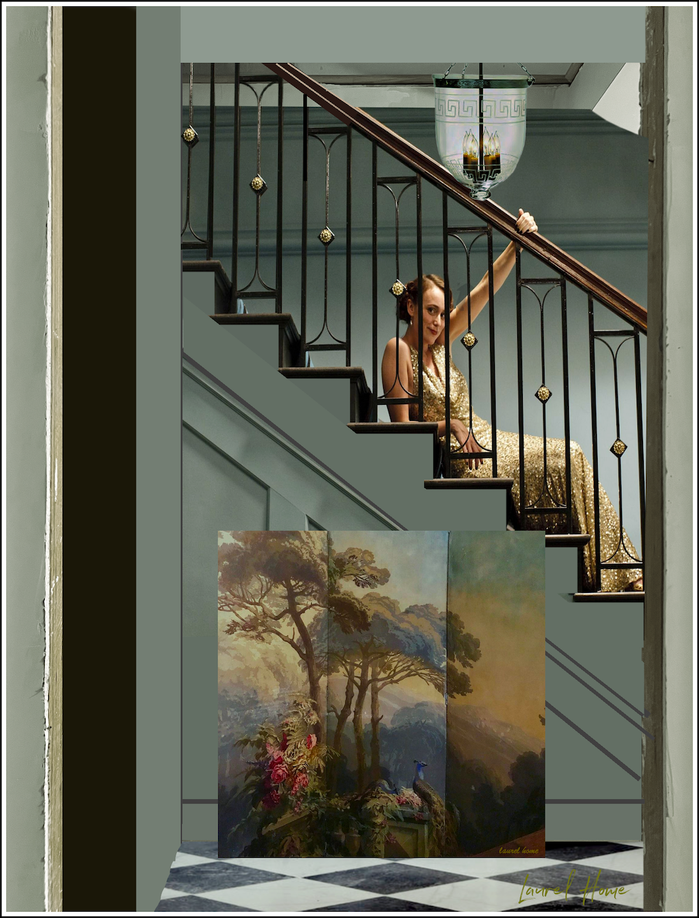 new stair railing design inspired by upstairs-downstairs (2010)